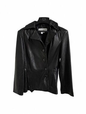 Sienna‎ Studio Black Leather Jacket Timeless Tailored Design